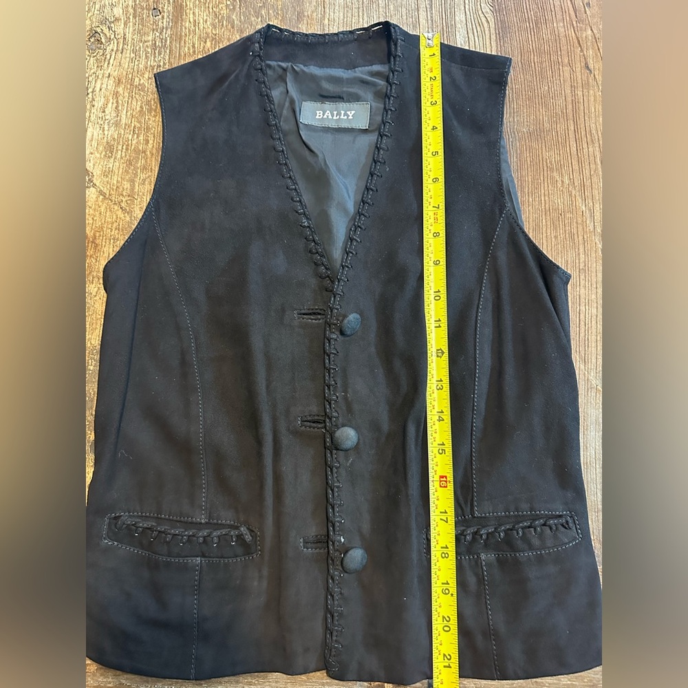 Vintage BALLY leather black vest - Picture 8 of 11
